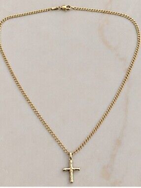 14k Gold Crucifix Necklace 20" 4.99g Baptism First Communion Gift